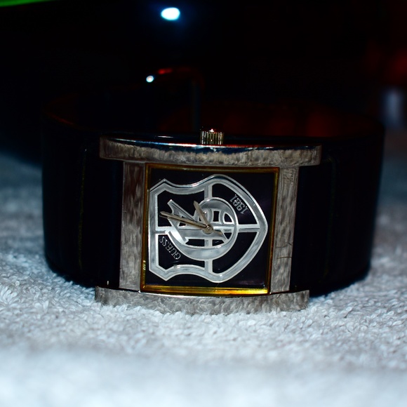 Guess Other - Guess Black Leather Cuff Watch